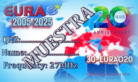 30EURAO20 QSL